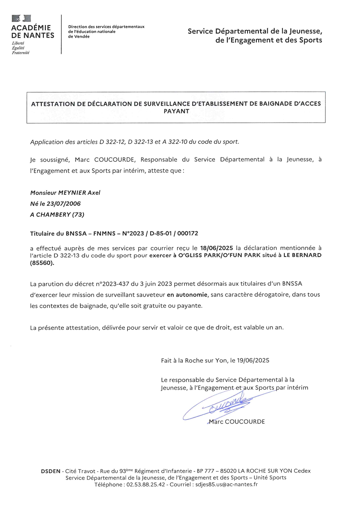 Attestation Préfecture MEYNIER Axel-page-00001 diplome BNSSA